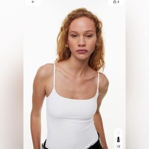 Aritzia Original Contour Squareneck Cami Hip Tank - White M
